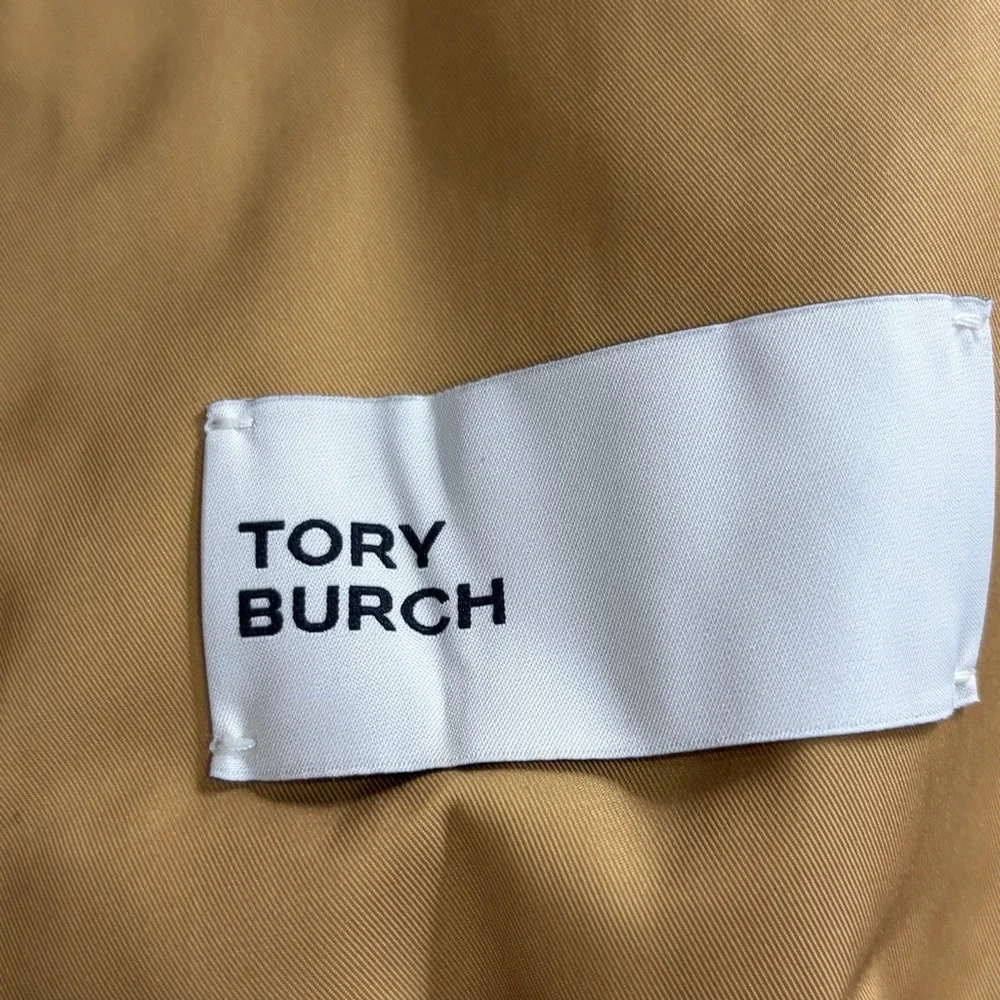 Tory Burch Tory Sport Cropped Windbreaker Jacket‎ Yellow Hooded Size Small